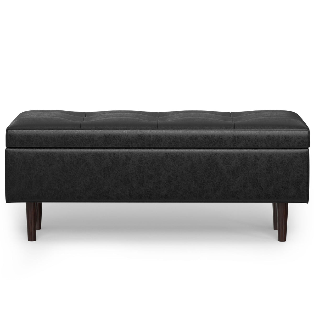 Shay - Large Square Coffee Table Storage Ottoman Mid-Century Style, photo 38 of 40