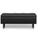 Shay - Large Square Coffee Table Storage Ottoman Mid-Century Style by Unique Piece Furniture