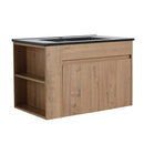 30 Inch Bathroom Vanity With Black Ceramic Basin and Adjust Open Shelf (KD-PACKING)