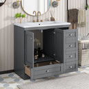 Shaker Free Standing Bathroom Vanity Cabinet With Sink, Soft Close Drawers, Soft Close Doors by Unique Piece Furniture