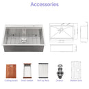 Drop In Kitchen Sink Stainless Steel 16 Gauge
