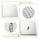Modern Dual Shower Head System With 16" Ceiling Mount Finish, Stainless Steel And Brass by HouseOfZazla