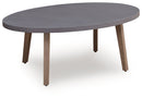 Harmony Headlands - Oval Cocktail Table - Natural / Gray by Unique Piece Furniture