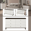 Carena Dresser with Jewelry Tray - White / Walnut by HouseOfZazla