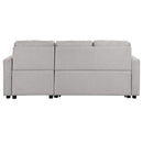 80.3" Pull Out Sofa Bed Modern Padded Upholstered Sofa Bed, Linen Fabric 3 Seater Couch with Storage Chaise and Cup Holder, Small Couch for Small Spaces