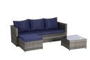 2 Pieces Patio Furniture Set, Outdoor Woven Sectional L-Shaped Patio Furniture