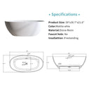 59'' Solid Surface Matte Tub
