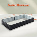 Galvanized Raised Garden Beds Outdoor 8×4×1 ft Planter by HouseOfZazla