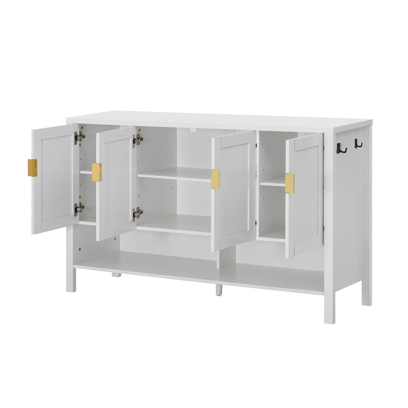 U_STYLE 55.1'' Storage Sideboard with 4-Doors, photo 6 of 10