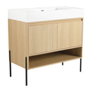 Modern Bathroom Vanity Combo With Single Resin Sink And Storage Cabinet by HouseOfZazla