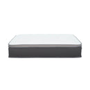 12'' Hybrid Mattress In A Box, Plush Gel Memory Foam Mattress Top With Pocket Coil Base - Gray / White - Queen by HouseOfZazla