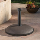 Um Holder Round Umbrella Base 66 Lbs Concrete - Brown by HouseOfZazla