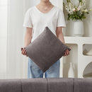 Curved Sectional Sofa With 2 Pillows For Living Room - Gray by HouseOfZazla