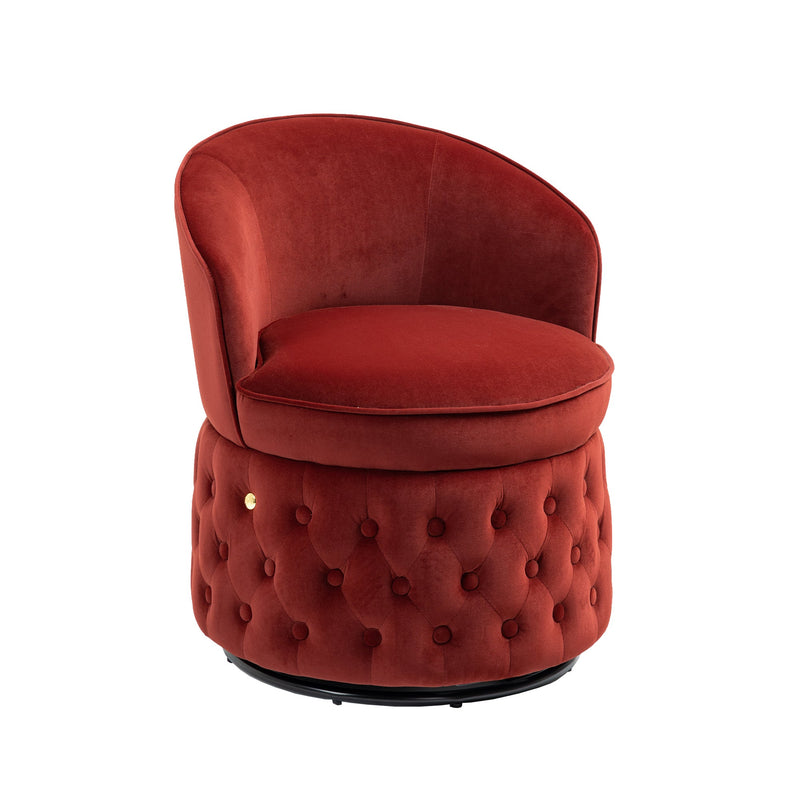 360 Degree Swivel Cuddle Barrel Accent Sofa Chairs, Round Armchairs with Wide Upholstered, Fluffy Velvet Fabric Chair for Living Room, Bedroom, Office, Waiting Rooms