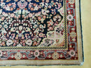 4' X 6' Antique Handmade India Floral Oriental Wool Rug Carpet Organic Blue