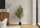 47" Tall, Artificial Plant, Acacia Tree, Indoor, Faux, Fake, Floor, Greenery, Potted, Silk, Decorative - Green / Black by Unique Piece Furniture