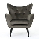 Alyssa Mid Century Upholstered Arm Chair With Wingback Design