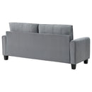 Dixon - Upholstered Sofa With Rounded Arms And Texture - Gray by HouseOfZazla