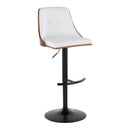 Gianna - Mid Century Modern Adjustable Barstool, Swivel With Rounded T Footrest (Set of 2) by HouseOfZazla