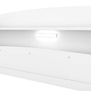 Wood Platform Bed With Built In LED Light, Storage Headboard And Guardrail by HouseOfZazla