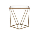 Fogya Mirrored & Champagne Table