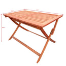 Foldable Patio Dining Set With 1 Dining Table, Indoor And Outdoor Use, Solid Wood - Teak by HouseOfZazla