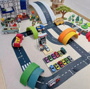 Flexible Rubber Roads Play Set – Open-Ended City & Car Track Play