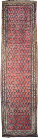 Antique Armenian Karabakh Wool Runner – 3’3” x 12’8” – Hand-Knotted Long Corridor Rug
