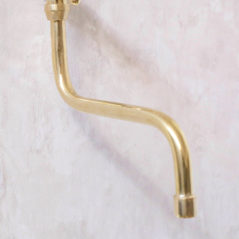 Antique - Style Unlacquered Brass Pot Filler – Elevate Your Kitchen Elegance - Brassma