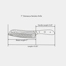 7" Damascus Santoku Knife by Swiss Diamond