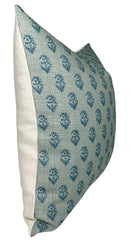 Rajmata Tonal Pillow Cover in Blue/Blue, Peter Dunham Textiles