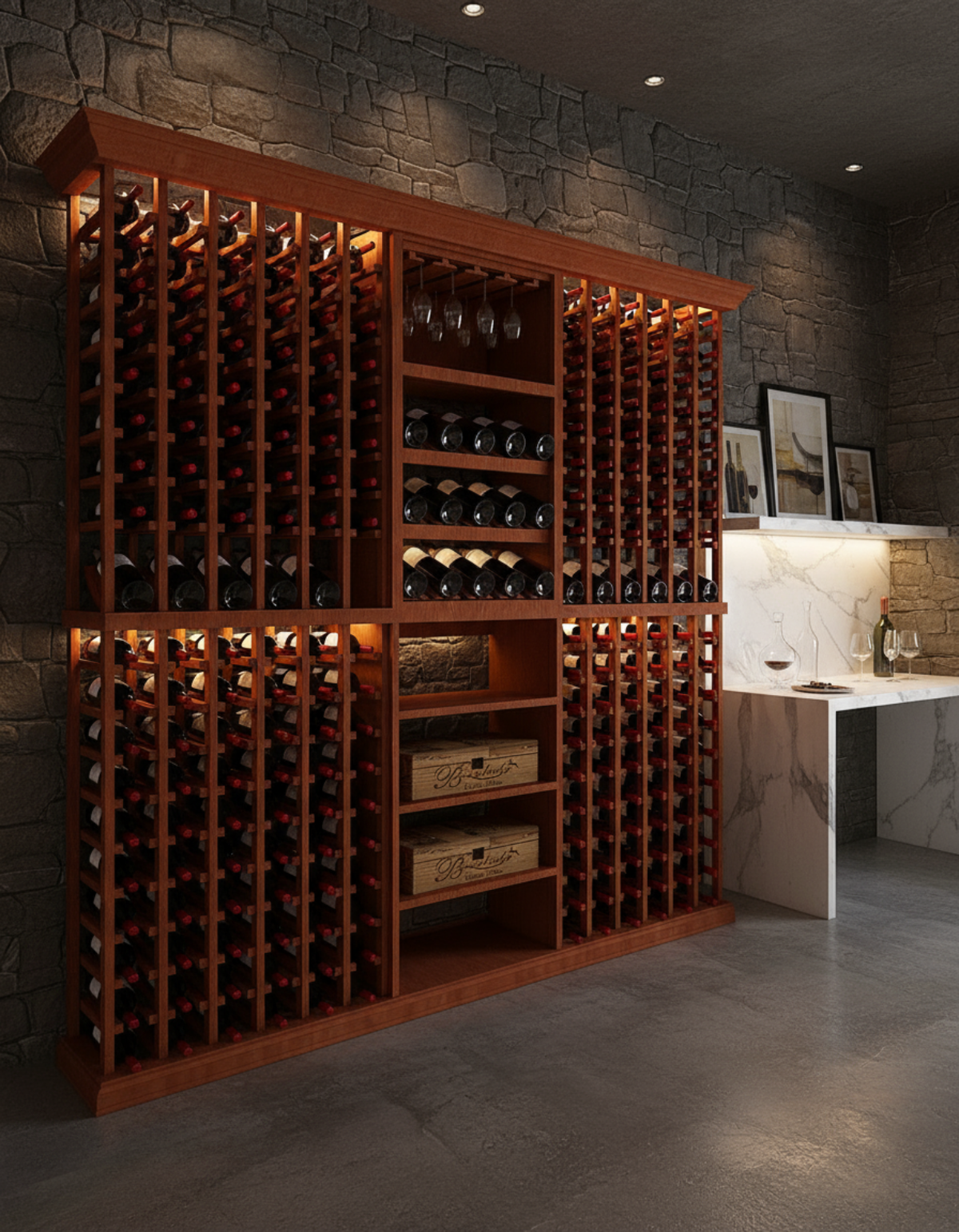 7 Foot Wine Cellar Storage System | 320 Bottle Capacity, photo 3 of 7