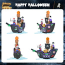 7 Feet Long Halloween Inflatable Pirate Ship with LED Lights Blower by LJGDeals