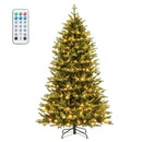 5 Feet Artificial Xmas Tree Hinged with 11 Lighting Modes and Remote Control by LJGDeals