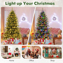 5 Feet Artificial Xmas Tree Hinged with 11 Lighting Modes and Remote Control by LJGDeals