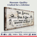 Personalized Rustic Pool Sign