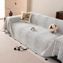 Decorative Slipcover for Pets, Kids, Boho Woven Couch Cover Throw Blanket with Tassel by Slipcover KAS™