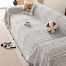 Decorative Slipcover for Pets, Kids, Boho Woven Couch Cover Throw Blanket with Tassel by Slipcover KAS™