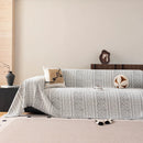 Decorative Slipcover for Pets, Kids, Boho Woven Couch Cover Throw Blanket with Tassel by Slipcover KAS™