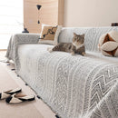 Decorative Slipcover for Pets, Kids, Boho Woven Couch Cover Throw Blanket with Tassel by Slipcover KAS™