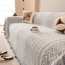Decorative Slipcover for Pets, Kids, Boho Woven Couch Cover Throw Blanket with Tassel by Slipcover KAS™