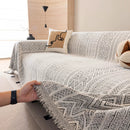 Decorative Slipcover for Pets, Kids, Boho Woven Couch Cover Throw Blanket with Tassel by Slipcover KAS™