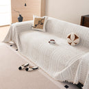 Decorative Slipcover for Pets, Kids, Boho Woven Couch Cover Throw Blanket with Tassel by Slipcover KAS™