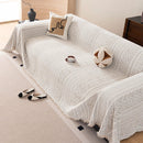 Decorative Slipcover for Pets, Kids, Boho Woven Couch Cover Throw Blanket with Tassel by Slipcover KAS™