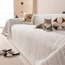 Decorative Slipcover for Pets, Kids, Boho Woven Couch Cover Throw Blanket with Tassel by Slipcover KAS™