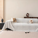 Decorative Slipcover for Pets, Kids, Boho Woven Couch Cover Throw Blanket with Tassel by Slipcover KAS™