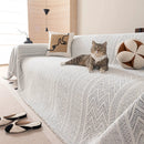 Decorative Slipcover for Pets, Kids, Boho Woven Couch Cover Throw Blanket with Tassel by Slipcover KAS™
