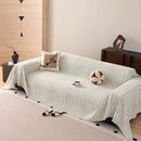 Decorative Slipcover for Pets, Kids, Boho Woven Couch Cover Throw Blanket with Tassel by Slipcover KAS™