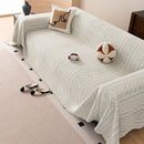 Decorative Slipcover for Pets, Kids, Boho Woven Couch Cover Throw Blanket with Tassel by Slipcover KAS™