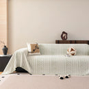 Decorative Slipcover for Pets, Kids, Boho Woven Couch Cover Throw Blanket with Tassel by Slipcover KAS™